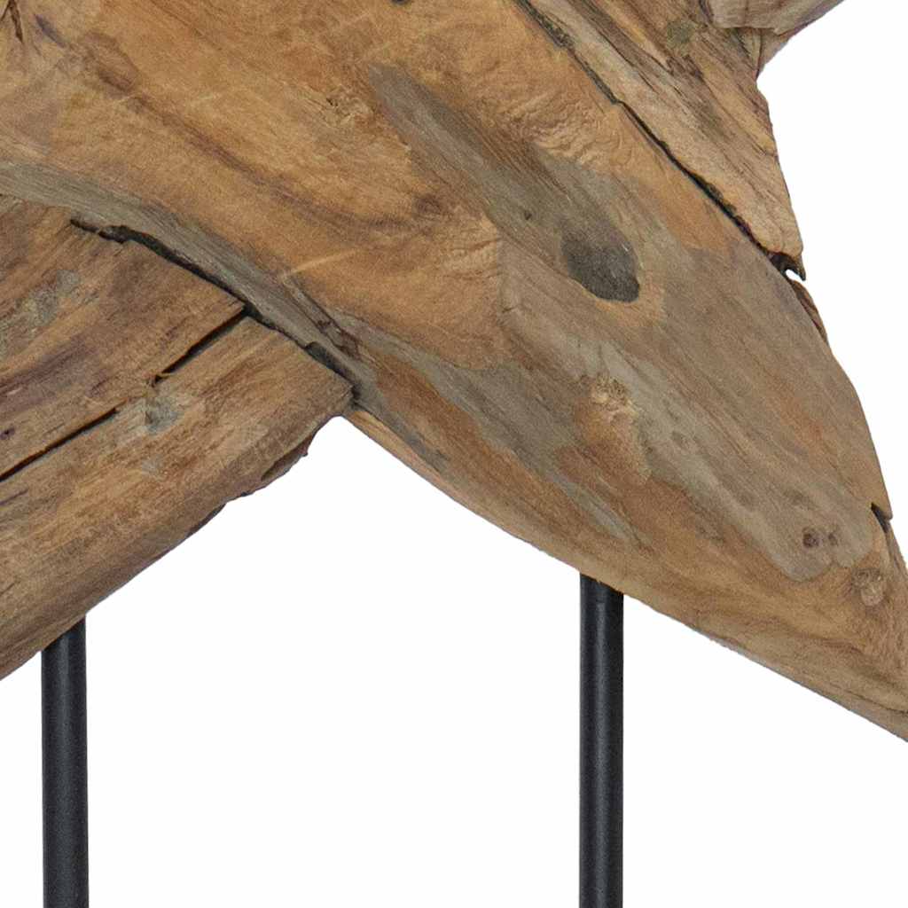 Stella di Natale Marrone 45 x 5 x 60 cm Legno di teak solido 42017935