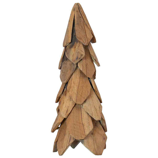 Albero di Natale-Albero Natalizio-Decorazioni natalizie Marrone 50 cm Legno massello di teak