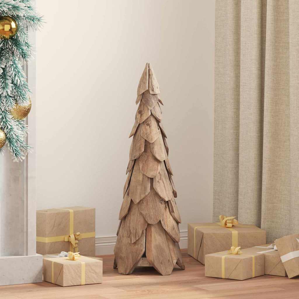 Albero di Natale Marrone 80 cm Legno massello di teak 42017938