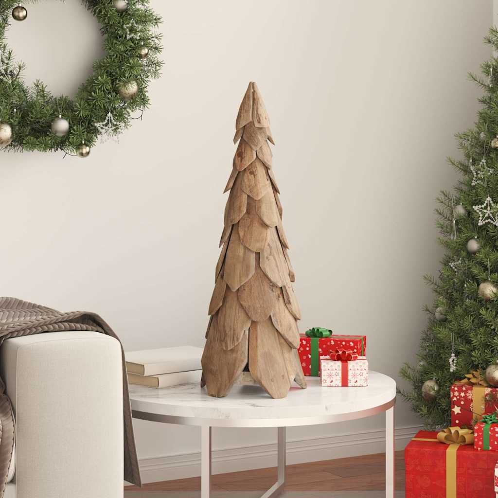 Albero di Natale Marrone 80 cm Legno massello di teak 42017938