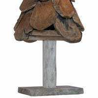 Albero di Natale-Albero Natalizio-Decorazioni natalizie Marrone 90 cm Legno massello di teak 821922