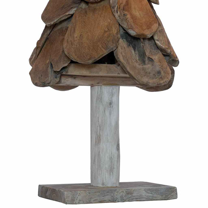 Albero di Natale-Albero Natalizio-Decorazioni natalizie Marrone 90 cm Legno massello di teak 821922