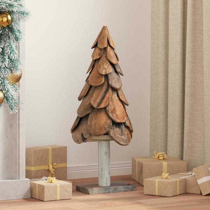 Albero di Natale Marrone 90 cm Legno massello di teak 42017941