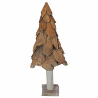 Albero di Natale-Albero Natalizio-Decorazioni natalizie Marrone 90 cm Legno massello di teak 821922