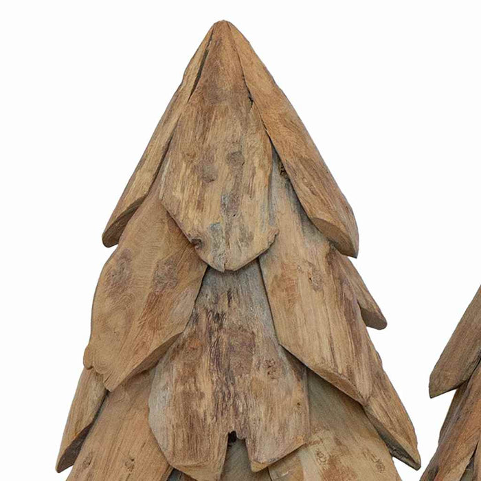 Albero di Natale 3 pcs Marrone Legno massello di teak 42017942