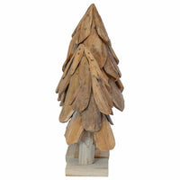 Albero di Natale 3 pz-Decorazioni natalizie Marrone Legno massello di teak