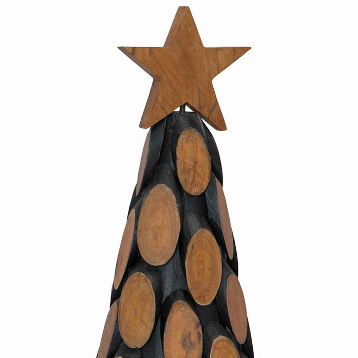 Albero di Natale-Albero Natalizio-Decorazioni natalizie Marrone 60 cm Legno massello di teak 716198
