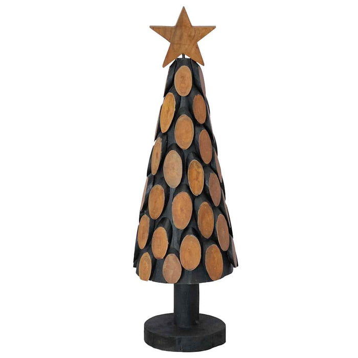 Albero di Natale-Albero Natalizio-Decorazioni natalizie Marrone 60 cm Legno massello di teak 716198