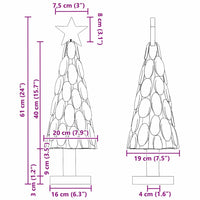 Albero di Natale Marrone 60 cm Legno massello di teak 42017943