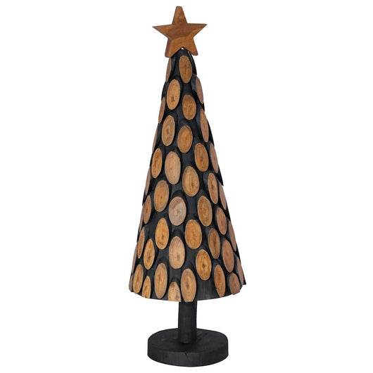 Albero di Natale Marrone 90 cm Legno massello di teak 42017944