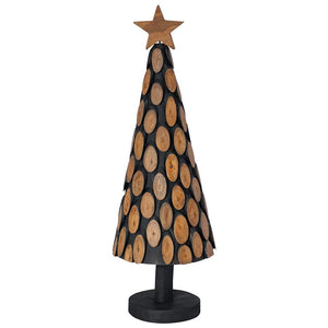 Albero di Natale Marrone 90 cm Legno massello di teak 42017944