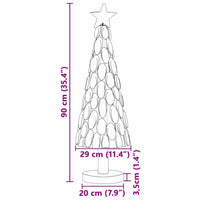 Albero di Natale Marrone 90 cm Legno massello di teak 42017944