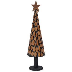 Albero di Natale Marrone 120 cm Legno massello di teak 42017945
