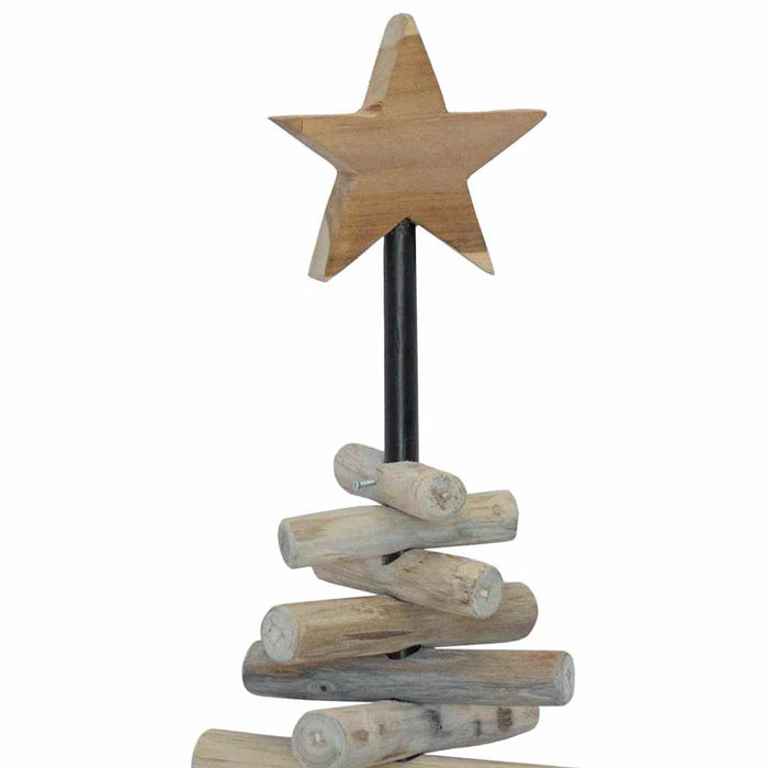 Albero di Natale Marrone 60 cm Legno massello di teak 42017947