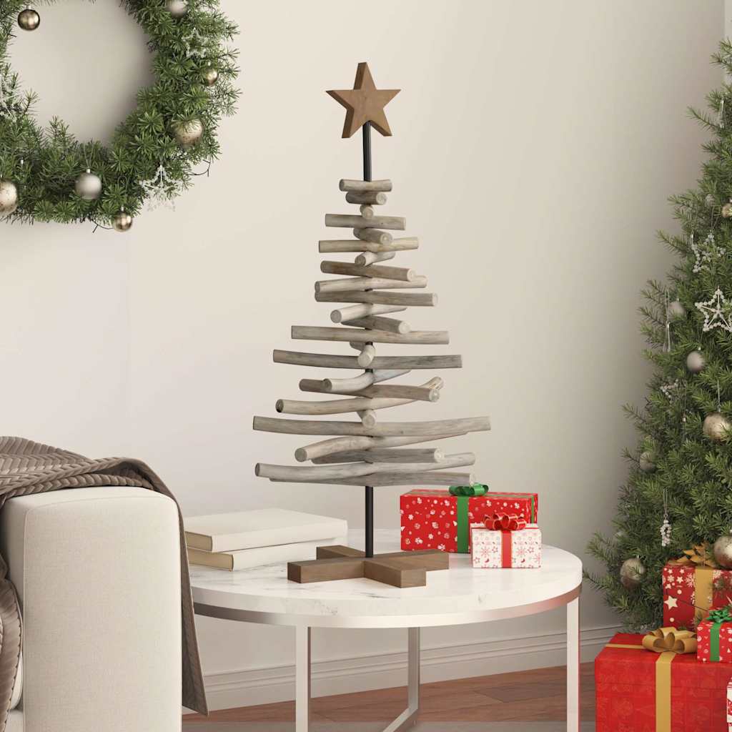 Albero di Natale Marrone 90 cm Legno massello di teak 42017948