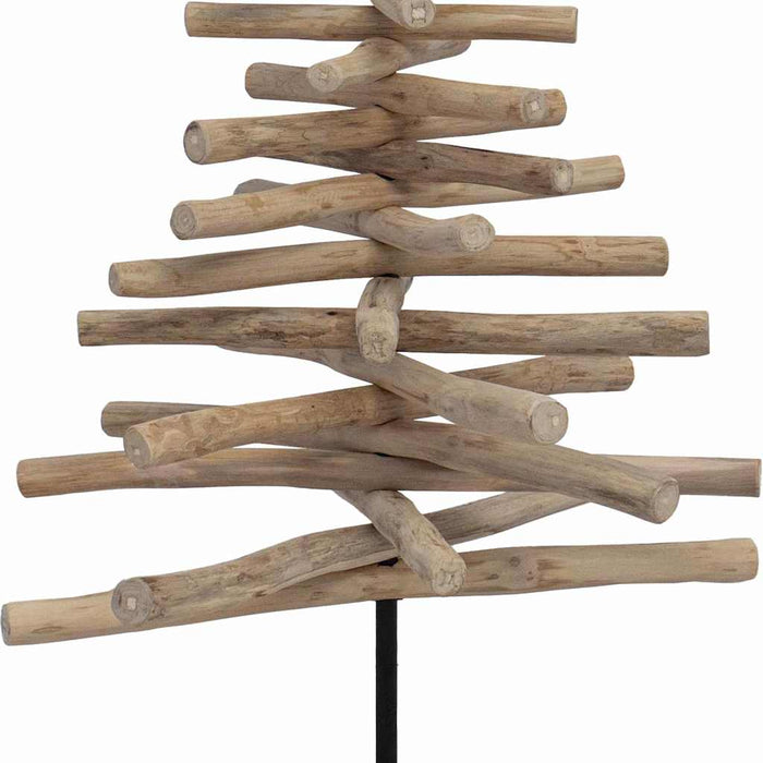 Albero di Natale Marrone 120 cm Legno massello di teak 42017949