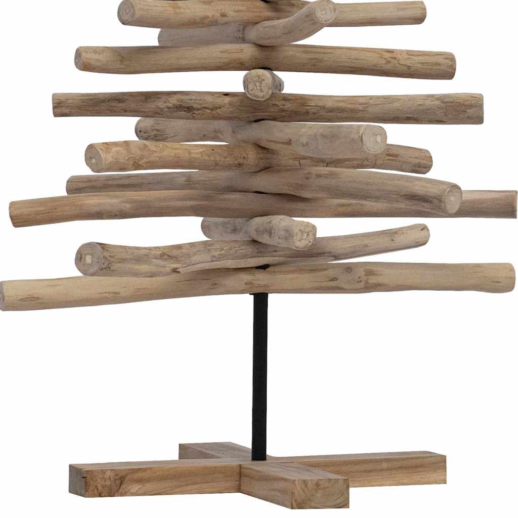 Albero di Natale Marrone 120 cm Legno massello di teak 42017949