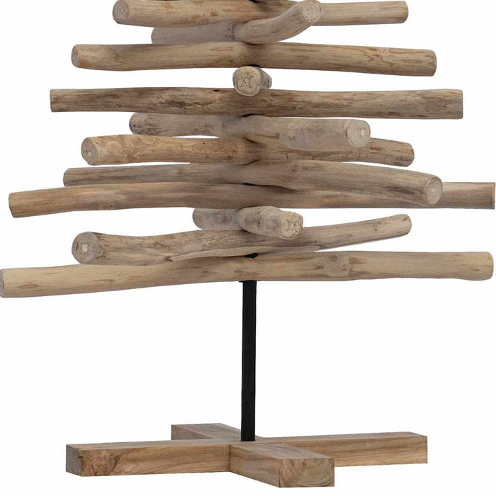 Albero di Natale Marrone 120 cm Legno massello di teak 42017949