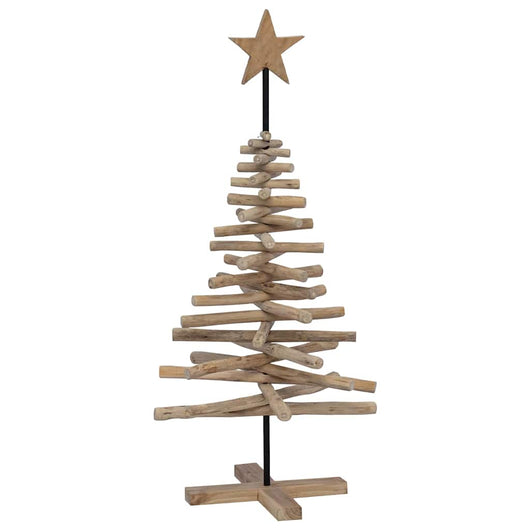 Albero di Natale Marrone 120 cm Legno massello di teak 42017949