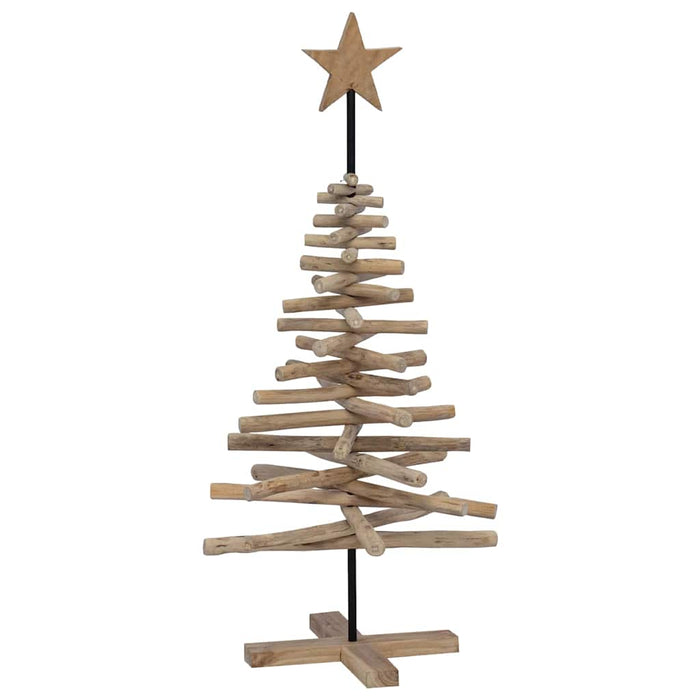 Albero di Natale Marrone 120 cm Legno massello di teak 42017949