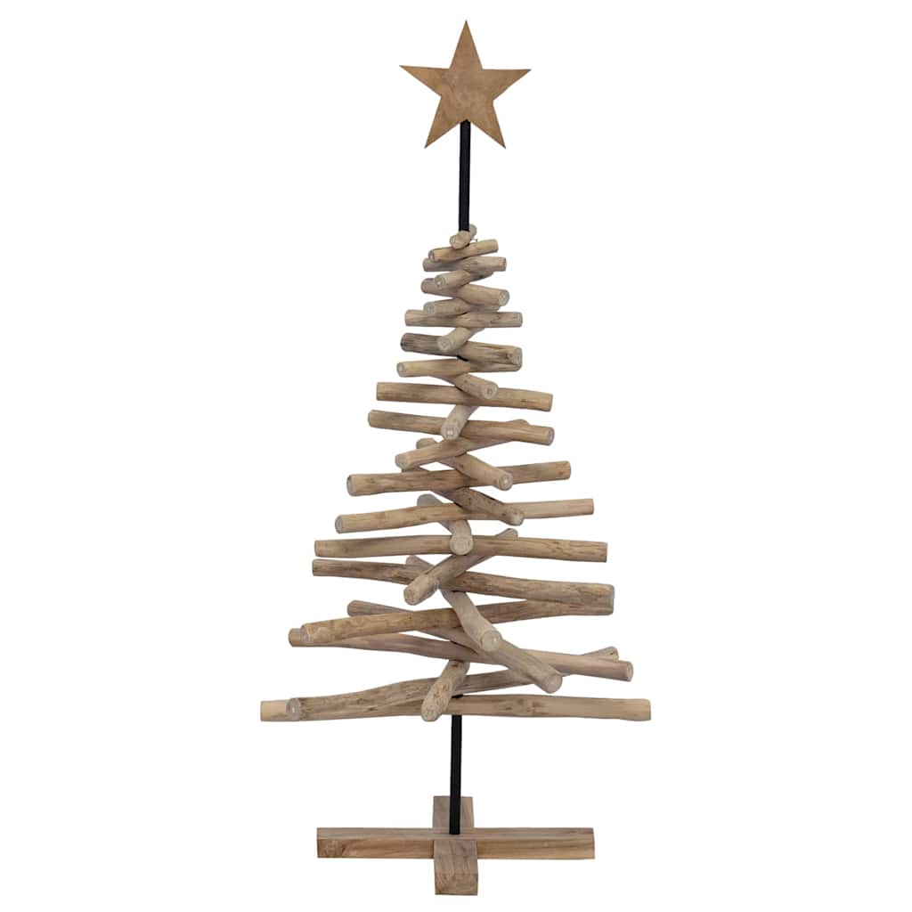 Albero di Natale Marrone 120 cm Legno massello di teak 42017949