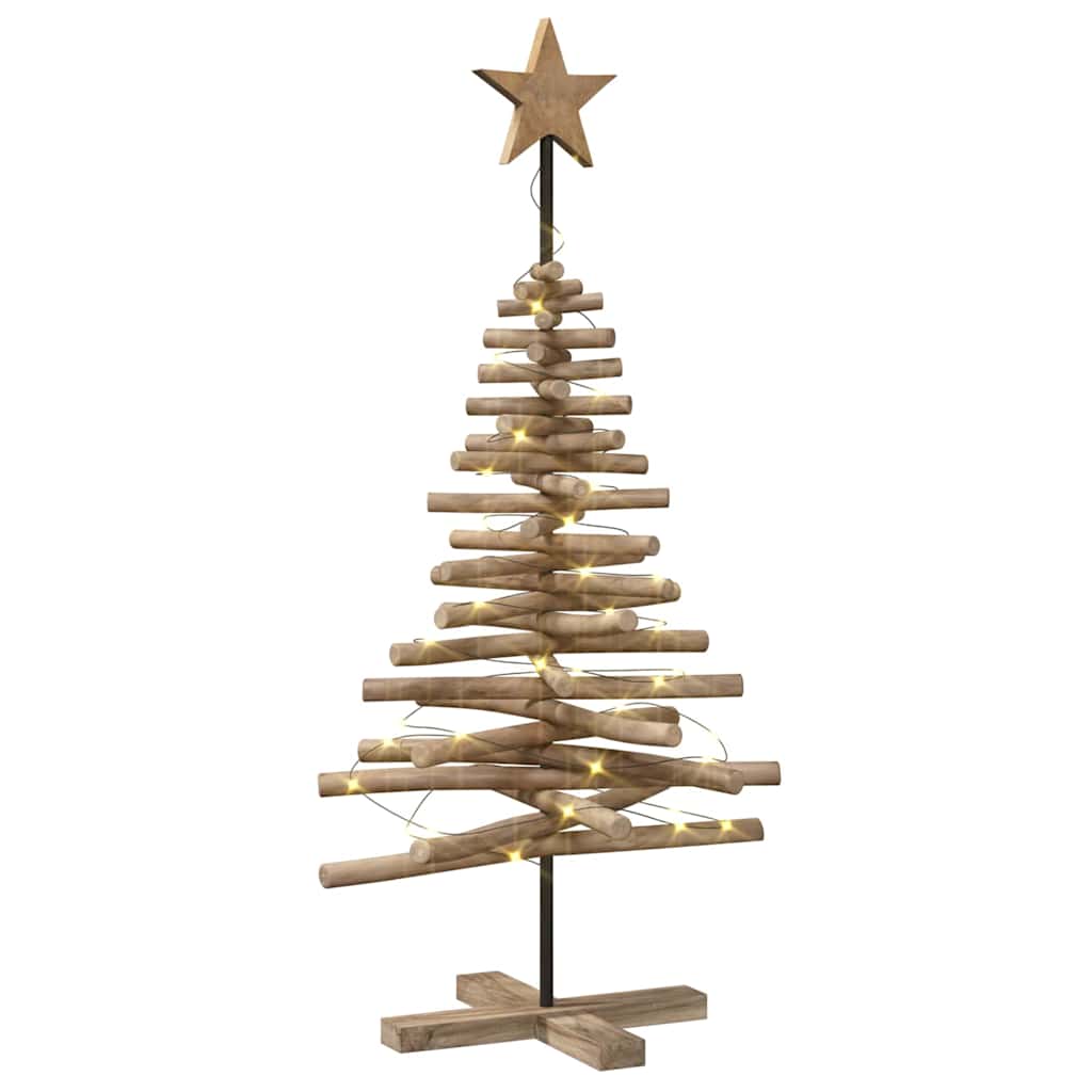 Albero di Natale Marrone 120 cm Legno massello di teak 42017949