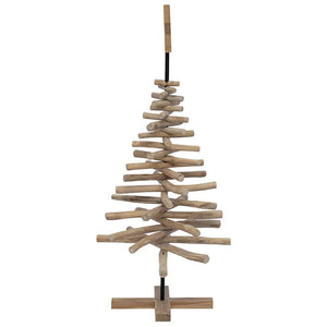 Albero di Natale Marrone 120 cm Legno massello di teak 42017949