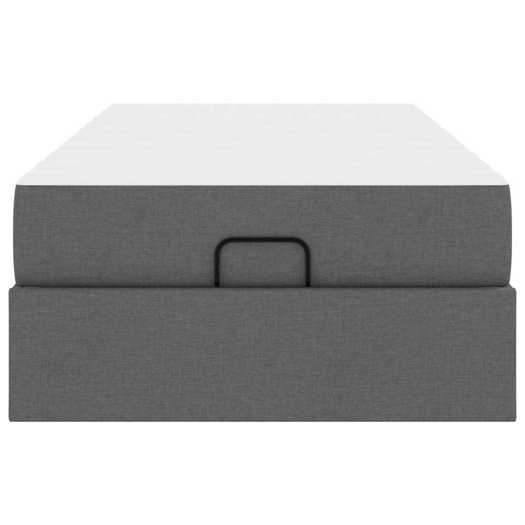 vidaXL Struttura del letto Grigio scuro 90 x 200 cm Tessuto