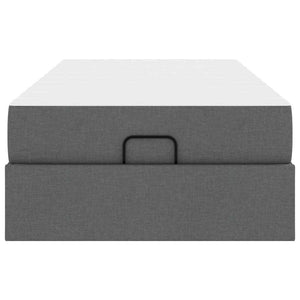 vidaXL Struttura del letto Grigio scuro 90 x 200 cm Tessuto