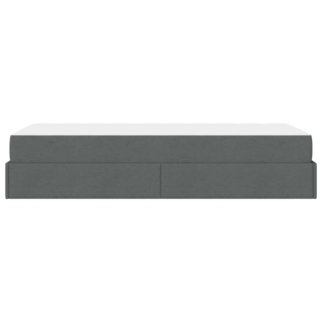 vidaXL Struttura del letto Grigio scuro 90 x 200 cm Tessuto