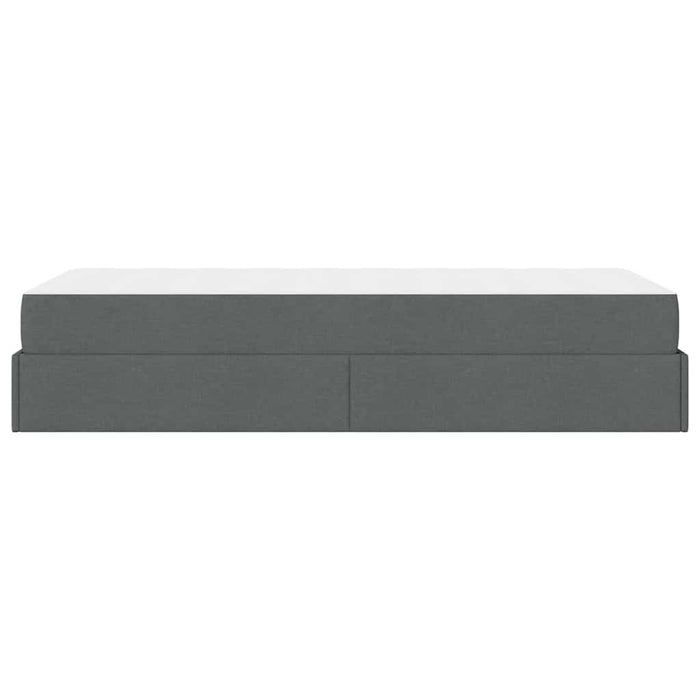 vidaXL Struttura del letto Grigio scuro 90 x 200 cm Tessuto