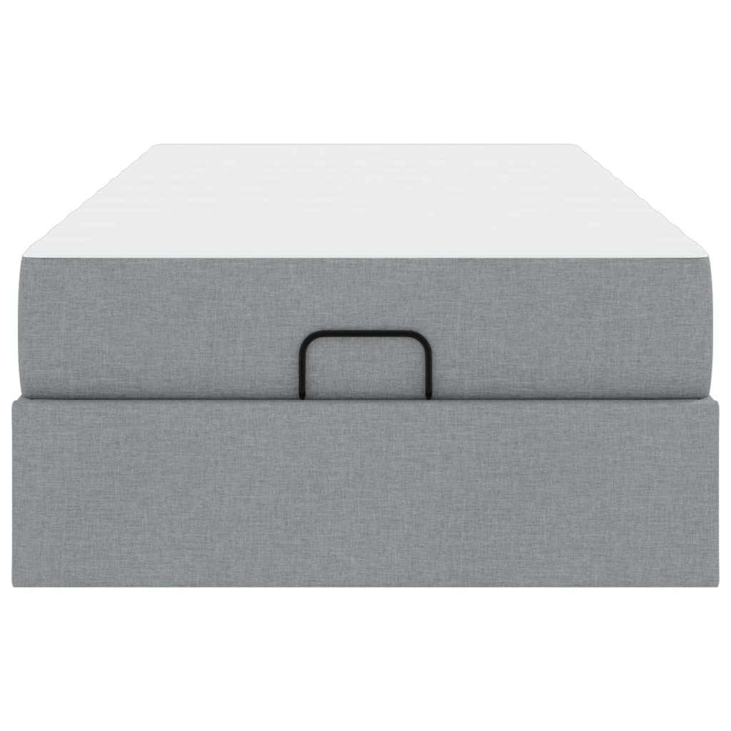 vidaXL Struttura del letto Grigio chiaro 100 x 200 cm Tessuto