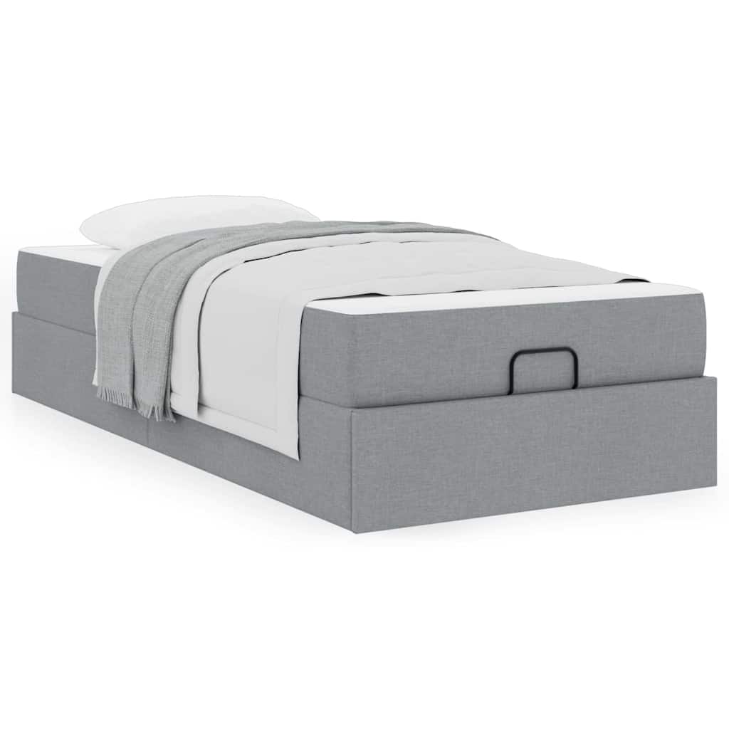 vidaXL Struttura del letto Grigio chiaro 100 x 200 cm Tessuto