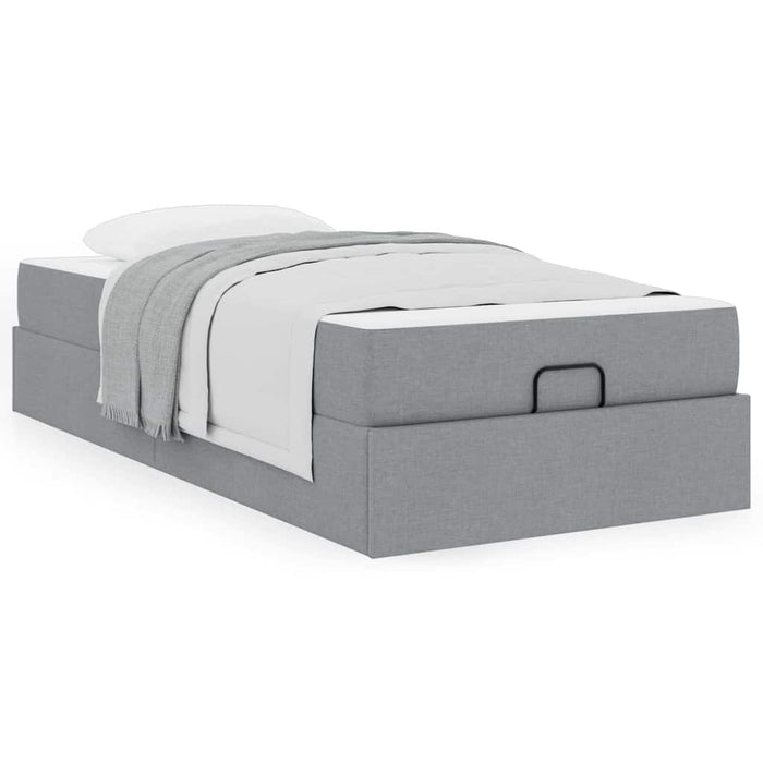 vidaXL Struttura del letto Grigio chiaro 100 x 200 cm Tessuto