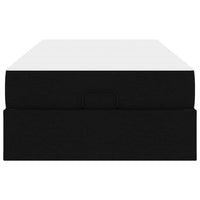 vidaXL Struttura del letto con materasso Nero 100 x 200 cm Tessuto