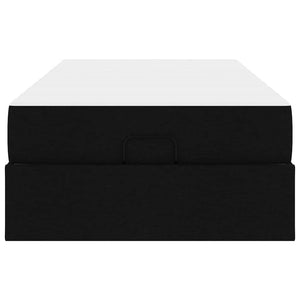 vidaXL Struttura del letto con materasso Nero 100 x 200 cm Tessuto