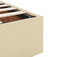 vidaXL Struttura del letto con materasso Crema 100 x 200 cm Tessuto