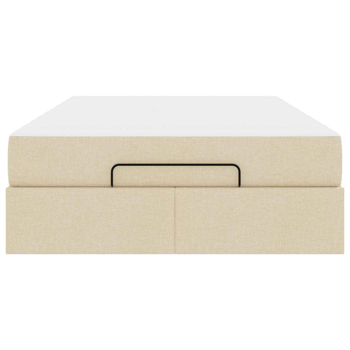 Struttura letto con materasso con materasso 2 pcs Crema Tessuto 3399478