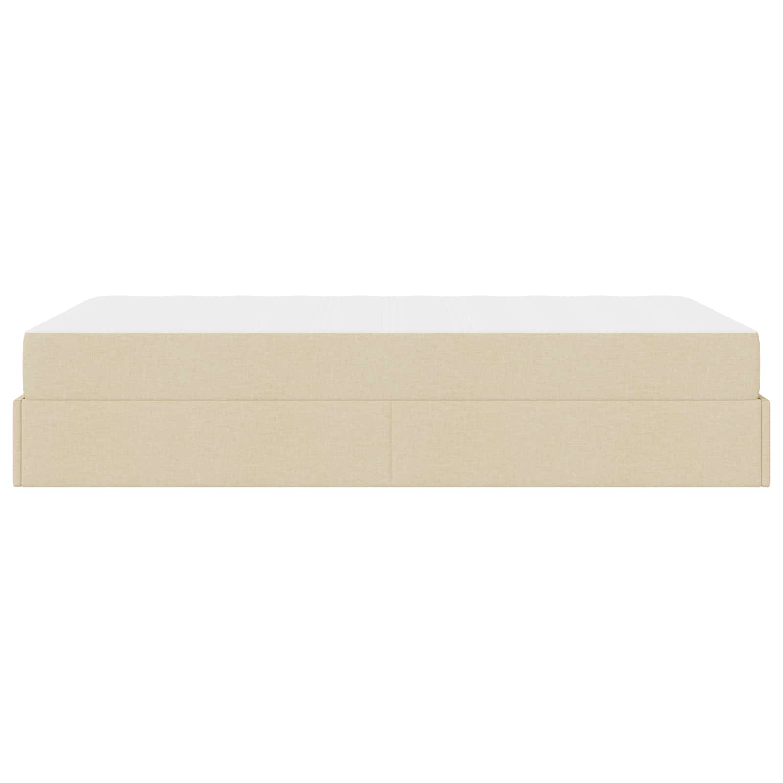 Struttura letto con materasso con materasso 2 pcs Crema Tessuto 3399478