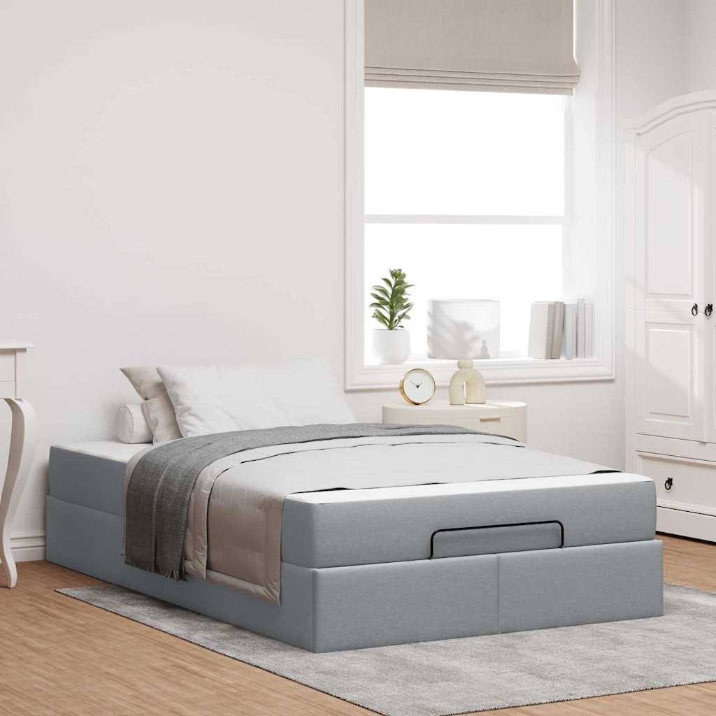 vidaXL Struttura del letto Grigio chiaro 120 x 200 cm Tessuto