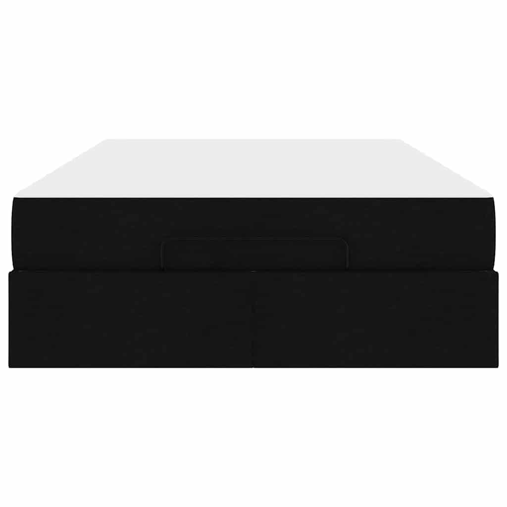 vidaXL Struttura del letto con materasso Nero 120 x 200 cm Tessuto