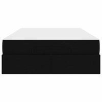 vidaXL Struttura del letto con materasso Nero 120 x 200 cm Tessuto