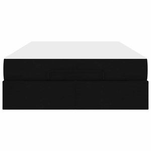 vidaXL Struttura del letto con materasso Nero 120 x 200 cm Tessuto