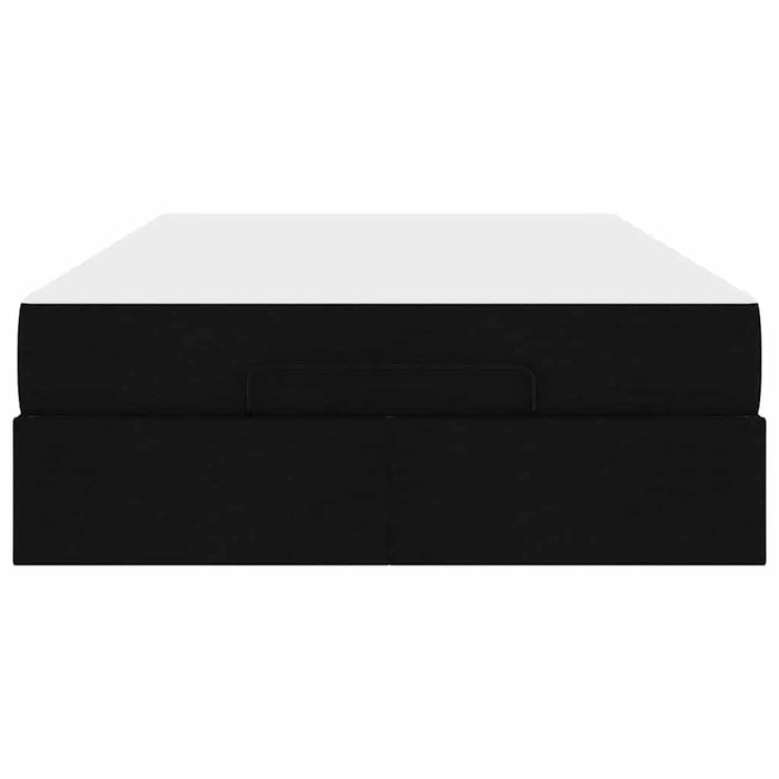 vidaXL Struttura del letto con materasso Nero 120 x 200 cm Tessuto