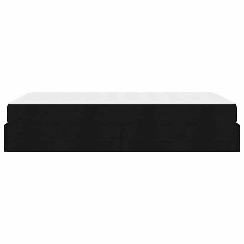 vidaXL Struttura del letto con materasso Nero 120 x 200 cm Tessuto