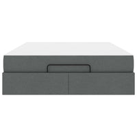 vidaXL Struttura del letto Grigio scuro 140 x 190 cm Tessuto