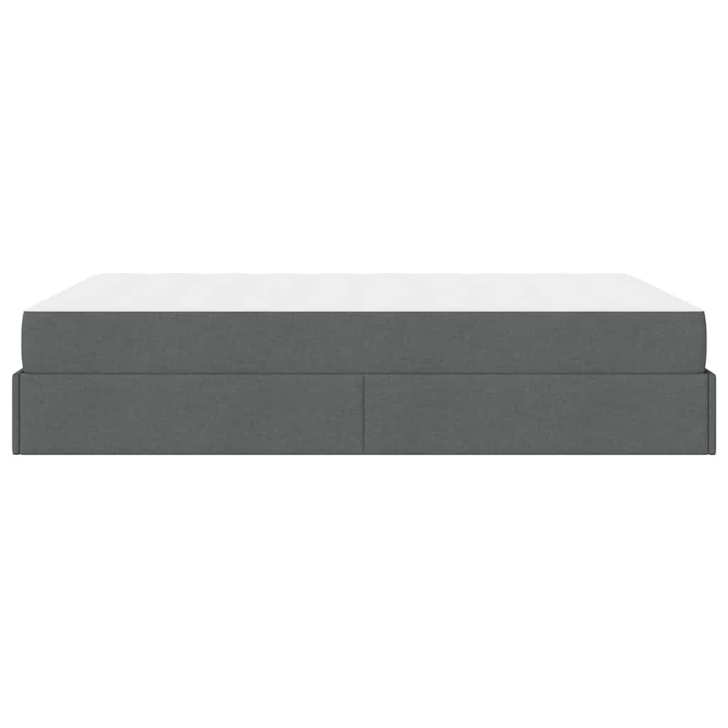 vidaXL Struttura del letto Grigio scuro 140 x 190 cm Tessuto