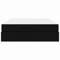 vidaXL Struttura del letto con materasso Nero 140 x 190 cm Tessuto