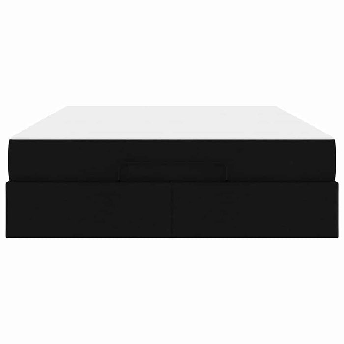 vidaXL Struttura del letto con materasso Nero 140 x 190 cm Tessuto