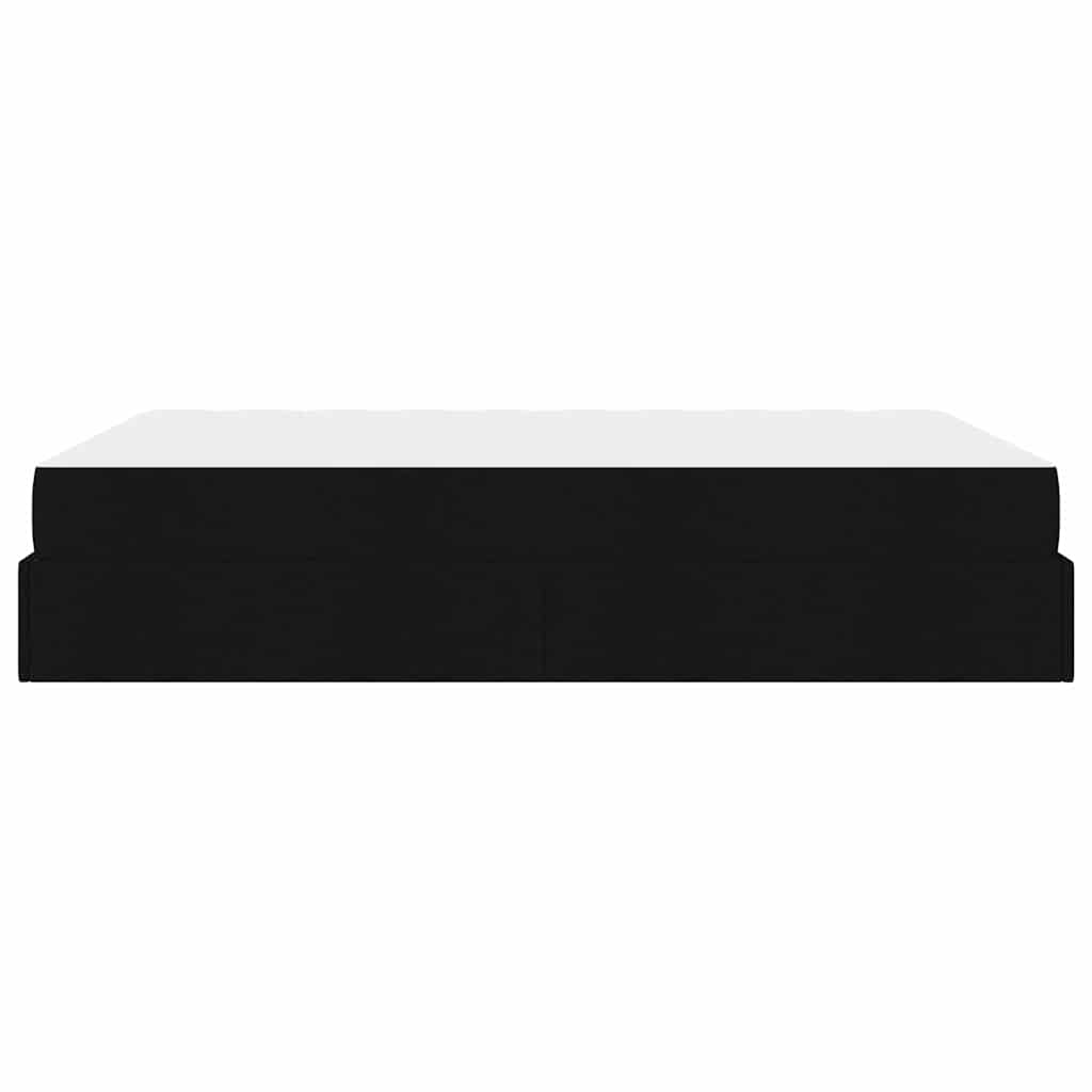 vidaXL Struttura del letto con materasso Nero 140 x 200 cm Tessuto
